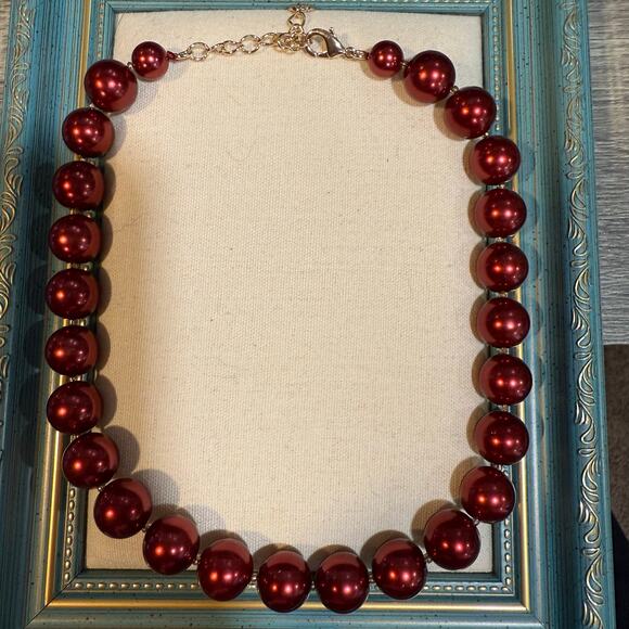 Charter Club Red Pearl Tower Necklace NWOT - Picture 3 of 6